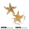 Stainless Steel Starfish Inlaid Pearl Electroplated Handmade Accessories