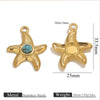 Stainless Steel Starfish Jewelry Pendant Necklace Electroplated Ocean Series