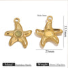 Stainless Steel Starfish Jewelry Pendant Necklace Electroplated Ocean Series