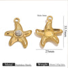 Stainless Steel Starfish Jewelry Pendant Necklace Electroplated Ocean Series