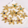 Stainless Steel Starfish Jewelry Pendant Necklace Electroplated Ocean Series