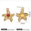 Stainless Steel Starfish Jewelry Pendant Necklace Electroplated Ocean Series