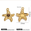 Stainless Steel Starfish Jewelry Pendant Necklace Electroplated Ocean Series