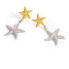 Stainless Steel Starfish Pendant Earrings Gold And Silver Color Matching Electroplating Light Luxury Minimalist Style