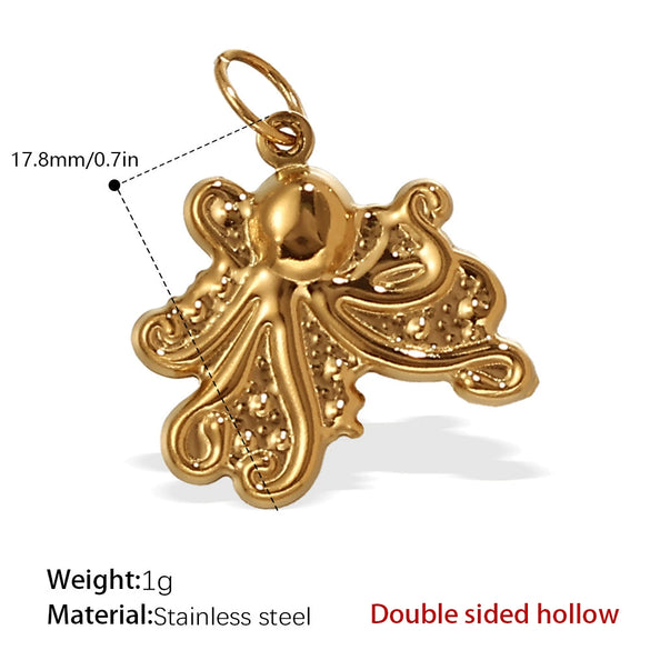 316L Stainless Steel Starfish Pendant Necklace Electroplated Marine Life Fashion Jewelry