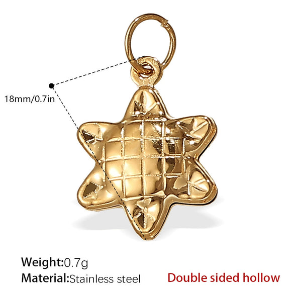 316L Stainless Steel Starfish Pendant Necklace Electroplated Marine Life Fashion Jewelry