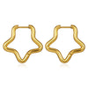 Stainless Steel Starshaped Electroplated Women's Earrings