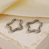 Stainless Steel Starshaped Electroplated Women's Earrings