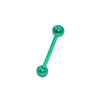 Stainless Steel Straight Bar Tongue Nail With Steel Ball Doubleheaded Puncture Electroplated Basic Jewelry