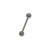 Stainless Steel Straight Bar Tongue Nail With Steel Ball Doubleheaded Puncture Electroplated Basic Jewelry