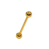 Stainless Steel Straight Bar Tongue Nail With Steel Ball Doubleheaded Puncture Electroplated Basic Jewelry