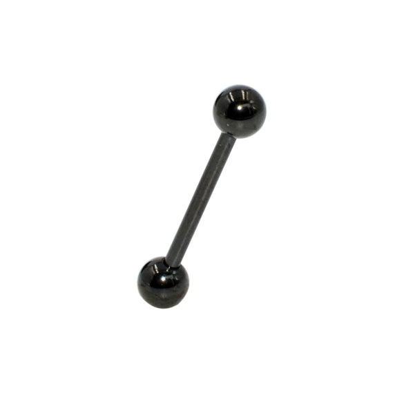 Stainless Steel Straight Bar Tongue Nail With Steel Ball Doubleheaded Puncture Electroplated Basic Jewelry