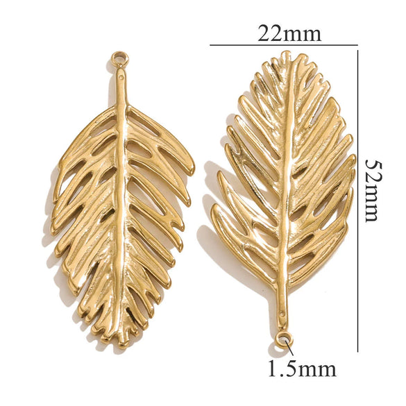 Stainless Steel Summer Sunflower Leaf Shell Pendant Necklace Earrings 18K Gold Plated Electroplated