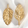 Stainless Steel Summer Sunflower Leaf Shell Pendant Necklace Earrings 18K Gold Plated Electroplated