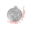 Stainless Steel Sun Eye Tag Jewelry Pendant Necklace With Electroplating