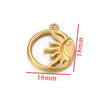 Stainless Steel Sun Eye Tag Jewelry Pendant Necklace With Electroplating