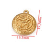 Stainless Steel Sun Eye Tag Jewelry Pendant Necklace With Electroplating
