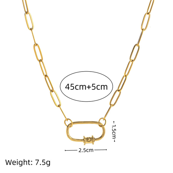 Stainless Steel Sun Moon Zirconium Inlaid Pendant Necklace Bracelet Vacuum Electroplated 18K Gold Color