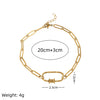 Stainless Steel Sun Moon Zirconium Inlaid Pendant Necklace Bracelet Vacuum Electroplated 18K Gold Color