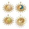 Stainless Steel Sun Pendant Jewelry Accessories With 18K Gold Electroplating