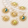 Stainless Steel Sun Pendant Jewelry Accessories With 18K Gold Electroplating