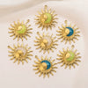 Stainless Steel Sun Pendant Jewelry Accessories With 18K Gold Electroplating