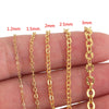 Stainless Steel Sunflower Cross Oshaped Embossed Vacuum Plated Gold Chain For Diy Necklace And Bracelet