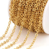 Stainless Steel Sunflower Cross Oshaped Embossed Vacuum Plated Gold Chain For Diy Necklace And Bracelet