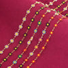 Stainless Steel Sunflower Enamel Jewelry Making Supplies Chain For Necklace Earrings With Electroplating