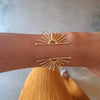 Stainless Steel Sunflower Hollow Bracelet Cold Style Light Luxury Electroplating
