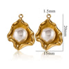 Stainless Steel Sunflower Pearl Pendant With Electroplating Design And Shell Shape For Diy And Ear Stud Use