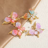 Stainless Steel Sweet Fairy Butterfly Pearl Pendant Hand Knitted Diy Jewelry Accessories With Totem Pattern