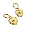Stainless Steel Sweet Heart Shape Electroplated Love Pendant Earrings For Women