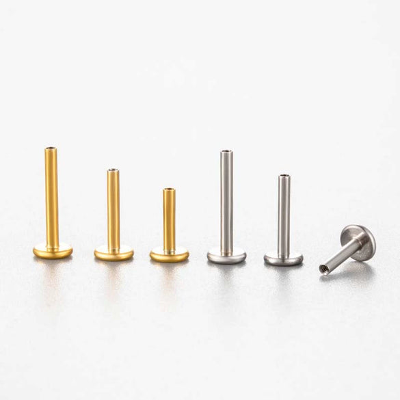 Stainless Steel T Shape Electroplated Piercing Jewelry Accessories Spiral Ear Bone Nail