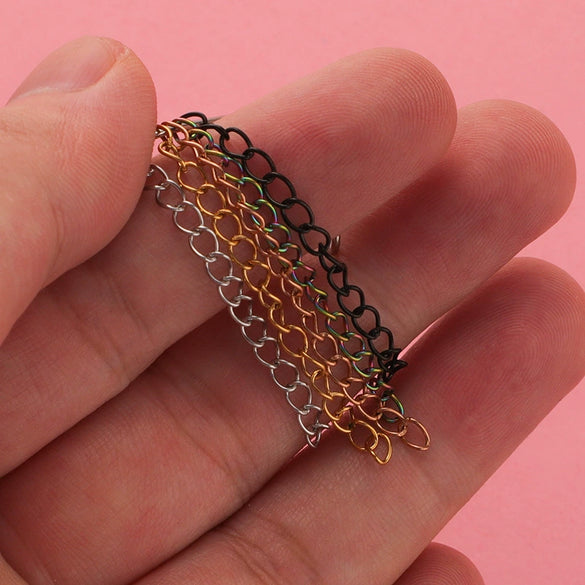 Stainless Steel Tail Chain Bracelet Necklace Extension Chain Ins Style Electroplated Jewelry Accessories