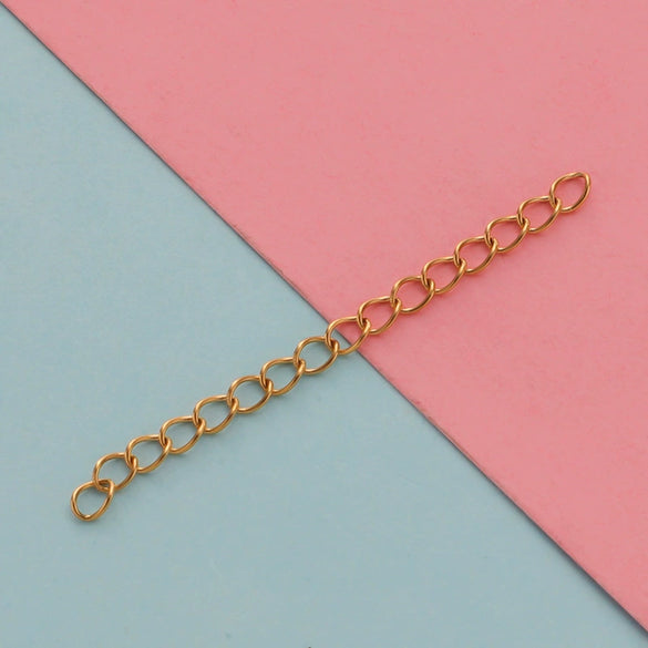 Stainless Steel Tail Chain Bracelet Necklace Extension Chain Ins Style Electroplated Jewelry Accessories