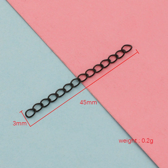 Stainless Steel Tail Chain Bracelet Necklace Extension Chain Ins Style Electroplated Jewelry Accessories