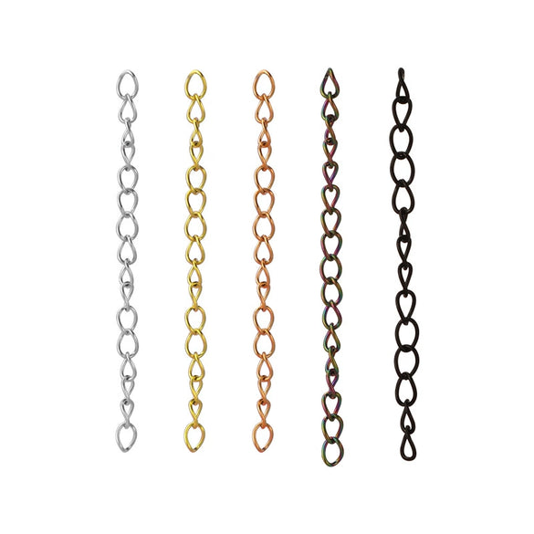 Stainless Steel Tail Chain Bracelet Necklace Extension Chain Ins Style Electroplated Jewelry Accessories