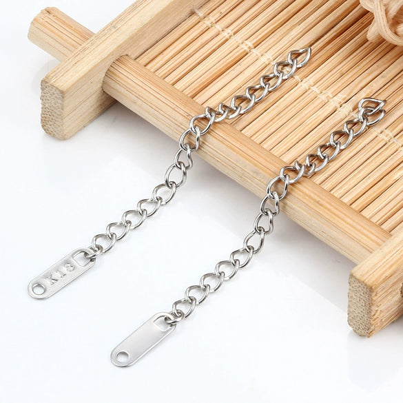 Stainless Steel Tail Chain Electroplated Gold Jewelry Accessories Adjustable Diy Extension Chain With Chain Accessories