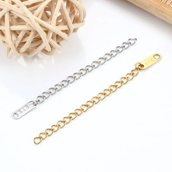 Stainless Steel Tail Chain Electroplated Gold Jewelry Accessories Adjustable Diy Extension Chain With Chain Accessories