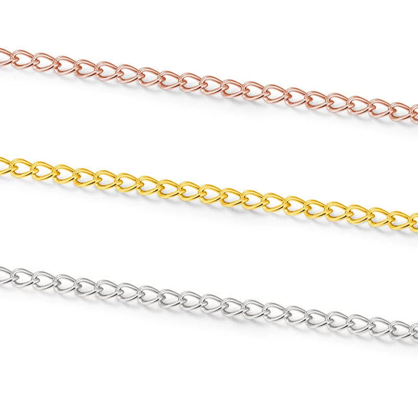 Stainless Steel Tail Chain Extension Chain Jewelry Accessories Vacuum Electroplated For Diy Bracelet Necklace
