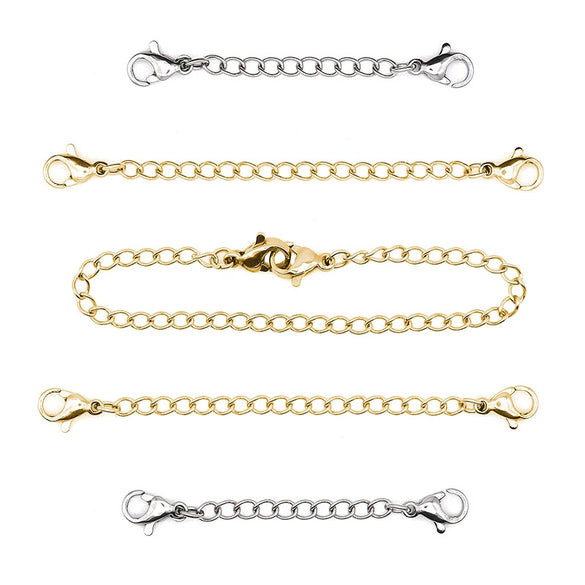 Stainless Steel Tail Chain Lobster Clasp Diy Handmade Jewelry Accessories With Electroplating