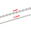 Stainless Steel Tapered Bead Chain Necklace Bracelet With Electrolytic Brightening
