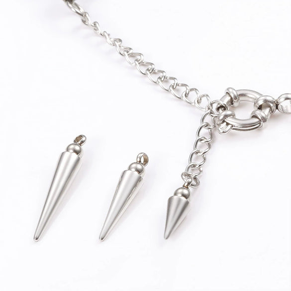 Stainless Steel Tapered Pendant Jewelry With Electrolysis Treatment