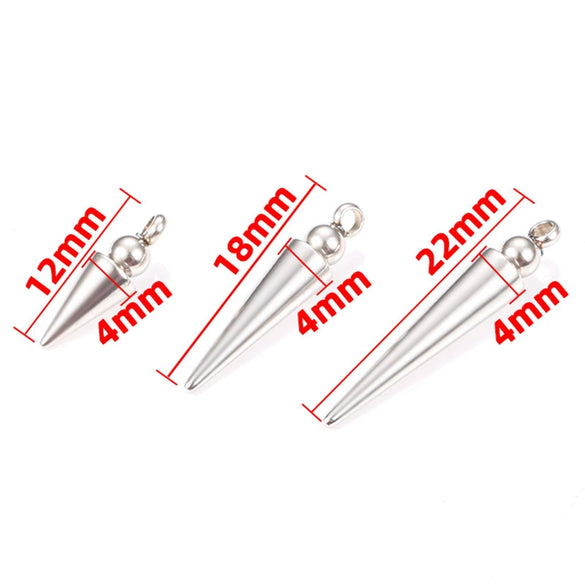 Stainless Steel Tapered Pendant Jewelry With Electrolysis Treatment