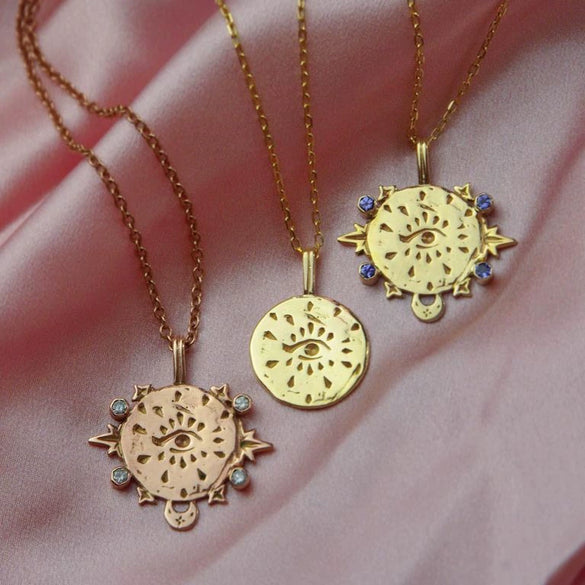 Stainless Steel Tarot Card Necklace With Zircon Geometric Literature And Art Style Electroplated Square Pendant