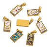 Stainless Steel Tarot Card Theme Pendant Electroplated Handmade Necklace