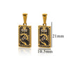 Stainless Steel Tarot Card Theme Pendant Electroplated Handmade Necklace
