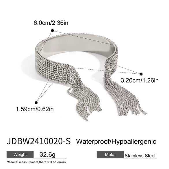 Stainless Steel Tassel Bracelet Electroplated