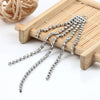Stainless Steel Tassel Diamond Chain Earrings With Electroplating And Welding Treatment